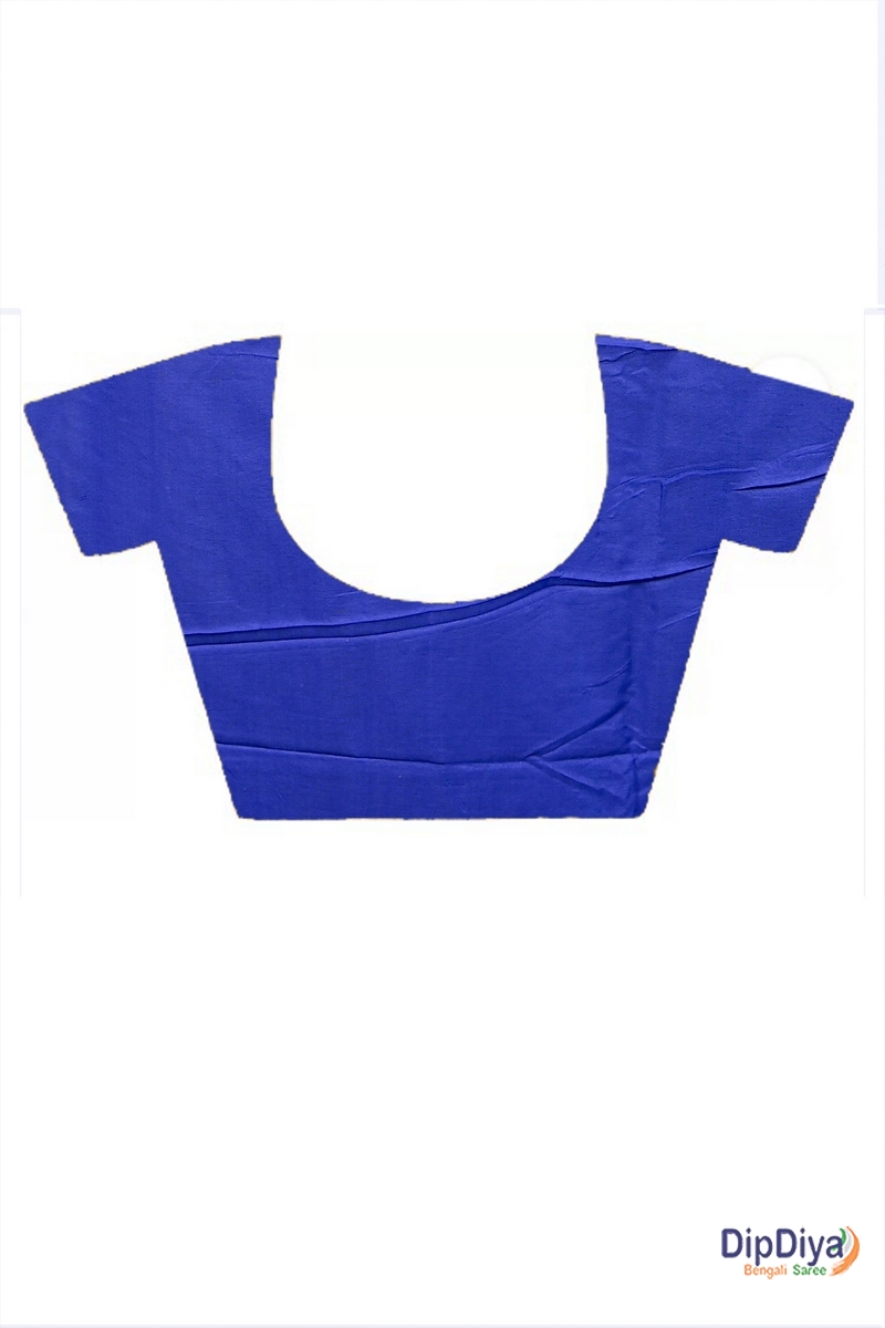 Blue Cotton Blended Paru Hand Loom Saree (546)